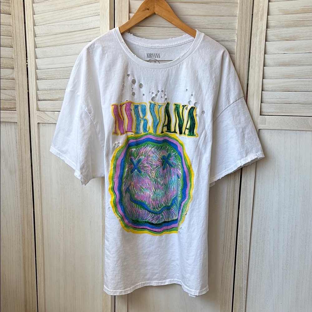 Nirvana Distressed T Shirt Dress
